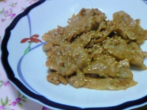 胡麻まみれの豚肉照り焼き